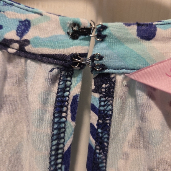 Lilly Pulitzer Bryce Romper Medium Bright Navy Crash the Bash - Picture 3 of 7